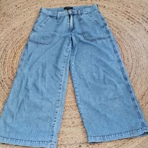 Banana Republic wide leg light denim boho hippy style jeans. Size 29 /8